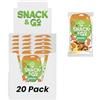 Alfano dal 1940 Mandorle Sgusciate Snack & Go 20 Pacchetti Monoporzione 30g Frutta Secca Ricca di Rame, Magnesio, Fosforo e Fonte di Calcio e Vitamina E Snack Dieta Equilibrata e Vegana