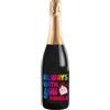 Bottle-Up Idea regalo spumante Prosecco DOC, bottiglia personalizzata con etichetta esclusiva e originale per San Valentino, bomboniere, anniversario di fidanzamento e di matrimonio (0,75L, Arcobaleno)
