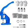 Inncen Set di 1500 occhielli pressacavi a pressione con 3 matrici da 6/10/12 mm e 3 fori per occhielli rivetti, tessuti e tende in pelle