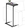 TUTOTAK Tavolino a forma di C, tavolino, tavolino da caffè da 72,9 cm, tavolino da caffè, tavolino da salotto, camera da letto, nero TB01BK071EU