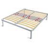 venixsoft Rete Letto doghe in faggio e Telaio in Ferro ROBUSTA - regolatori di rigidità con Doppie doghe centrali 160x195 - MADE IN ITALY