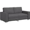 vidaXL Divano a due posti Grigio 180 cm Pelle Sintetica, Soggiorno, divano moderno, poltrona elegante, design rettangolare, ecopelle resistente, posti morbidi, seduta ergonomica