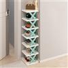 NEDLON Scarpiera Verticale, Torre Per Scarpe A 7 Ripiani, Shoe Rack Impilabile, Porta Scarpe Salvaspazio, Scarpiere Multistrato, Porta Scarpe Impilabile Organizzatore, Per Ingresso/Camera/Salotto/Corridoio (