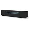 BIM Furniture Aura - Mobile basso per TV, 200 cm, da appendere o in piedi, universale, con illuminazione a LED blu