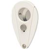 Xikar Xi2, Tagliasigari a doppia ghigliottina di precisione, con 440 lame in acciaio inox, Rockwell C nominale da calibro 54 a 60, taglia sigari, design ergonomico a goccia, bianco perla