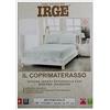 Irge COPRIMATERASSO in Spugna Jersey Estensibile con Disegno Jacquard CM 175X200 con Bordo da 27 CM