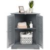 GIANTEX Armadio Angolare, Mobile Angolare con 3 Ripiani e 2 Ante, Adatto per Bagno, Ingresso, Soggiorno, Camera da Letto, Ufficio, 3 Colori, 63x31,5x81cm (grigio)