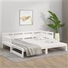 Tidyard Divano Letto Estraibile 2 Posti Matrimoniale, Scomparsa Bianco 2X(90x200) cm