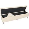 Mendler Panca contenitore elegante Kriens xxl pelle e ecopelle 180x45x45cm - avorio