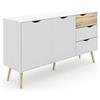 Etna Esidra, Delta, Credenza, Bianco (Bianco/Beige), 147 x 82 x 39 cm