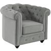 Vente-unique-Poltrona CHESTERFIELD in velluto Grigio