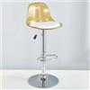 GAORUTO Set di Sgabelli da Bar, Sgabelli da Bar Girevoli con Schienale, Sgabelli da Bar Trasparenti Regolabili, Sedie da Bar per La Colazione da Cucina Moderne Senza Braccioli Yellow,Tall