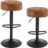 WOLTU Sgabelli da Cucina Set 2, con Spazio Contenitivo, PU, Marrone