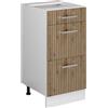 Vicco Mobiletto base per cucina R-Line, Rovere artigianale, 40 cm