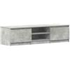 vidaXL Mobile Porta TV Minimalista 2 Ante 2 Scomparti Aperti Armadietto Credenza Multimediale Bassa Grigio Cemento 140x40x35,5 cm in Truciolato