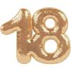 Generico Set da 36 Pezzi Numero 18 Colore Oro con Adesivo Decorazione BOMBONIERA