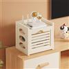 BAYTEWJX Scatola di Immagazzinaggio del Router Scatola Router WiFi Parete da Tavolozza con Ante per Case Camere da Letto e Soggiorni.(White,30.5x20x28cm)