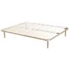 Vente-unique-Rete a doghe 140 x 190 cm Beige - 2x19 doghe - smontato con piedi - KALISTA