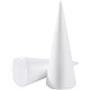 Parliky 2 Pezzi Cono Artigianale in Polistirolo Bianco 30 CM per Decorazioni Fai da Te Ornamento Leggero e Sicuro per Feste a Tema e attività Creative