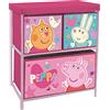 ARDITEX PP14453 Scaffale con 3 contenitori tessili da 53 x 30 x 60 cm di EONE-Peppa Pig