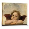 1art1 Raffaello Poster Stampa Artistica su Tela Gli Angeli di Raffaello (Dettaglio) Quadro da Parete sulla Barella | Murale XXL | Immagine 50x40 cm