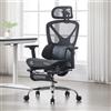 DAYALANE Sedia Ufficio, Sedia Scrivania Ergonomica, Poltrona Girevole con Supporto Lombare, Sedie Computer con Braccioli e Poggiatesta, Sedia Regolabile PC, Nero