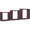 MODULARREDO | INCUBO Set di 3 Mensole da Muro, Cubi Arredo, Mensole Cubo, Cubi da Parete, 35x35, 30x30 e 25x25 p15.5 cm, Viola Melanzana, Kit Tasselli Incluso - Made in Italy