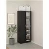 Bissolo Casa Armadio Multiuso a 2 Ante, 69,2 x 34,6 x 170,4 cm, 5 Ripiani Regolabili, Nero Opaco