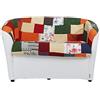 Totò Piccinni Divano POZZETTO 2 posti Alta QUALITA' Made in Italy A.76xL.123xP.67cm (Patchwork Bianco)