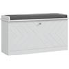 HOMCOM Panca Scarpiera Salvaspazio Slim, Cassetto Ribalta, 8 Paia, Bianco | Scarpiera da Ingresso, con Cuscino, Ripiano Regolabile
