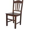 t m c s Tommychairs - Sedia modello Silvana per cucina bar e sala da pranzo, robusta struttura in legno di faggio color noce scuro e seduta in legno