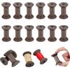 UNICRAFTALE Circa 20pz Rocchetti Vuoti in Legno Mini Rocchetti per Tessitura di Fili di caffè Rocchetto di Filo da Cucito in Legno Naturale per Ricamo Rocchetto di Avvolgimento Diametro 50mm