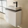Planetmöbel Set mobili da bagno Lavabo con mobile sottolavabo 56 x 55 x 30 cm bianco, mobile sottolavabo con lavabo per lavandino, bagno ospiti e bagno