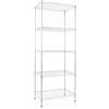 casa pura Scaffale Metallico Rocky | Scaffalatura | Scaffale Acciaio | scaffale componibile | 5 Ripiani Regolabili | 90x60x200cm, Bianco