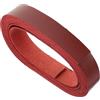 VILLCASE Striscia in Pelle Sintetica Rosso 2 Cm X 2 M per Realizzazione Artigianale, Pratica e Resistente per Progetti Fai da Te e Accessori Come Cinturini e Tracolle