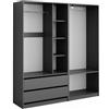 Vicco Armadio multifunzione Elmo, Antracite, 180 x 200 cm Set di 2, per una conservazione flessibile di diversi capi di abbigliamento