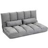 HOMCOM Divano Letto Moderno 2 in 1, Schienale Reclinabile su 7 Livelli e Cuscini, Divano per Soggiorno per TV, Giochi, Lettura, Yoga, Ufficio, 130x73x60 cm, Grigio Chiaro