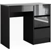 Vicco Scrivania Sherry, Antracite lucido, 90 x 40 cm | con cassetti, adatto per un utilizzo salvaspazio in piccoli spazi di lavoro
