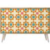 SPACEREBELS Cassettiera Moderna 111x57,3x42 Comò con immagini stampate Comodino con ripiani Design Contemporaneo mobili soggiorno 2 Ante motivo naturale fiori foglie
