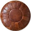 See the Good Poufs&Pillows Premium Pouf XL in Vera Pelle - Fatto A Mano - Venduto Imbottito - Cuscini Da Pavimento, ottomano (Miele Marrone)