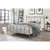 SISA srl, Struttura Letto Matrimoniale Ferro Battuto, Modello Dalia, Colore Beige Anticato (Con Sfumature Oro), 170x120x195 cm, 100% Made in Italy