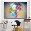 HSFFBHFBH Quadro su Tela Lampadina Colorata Poster da Parete Immagini Immagini per Soggiorno Arte Astratta Moderna Decorazione Domestica 70x80 cm (27,6 x31,5) Senza Cornice