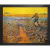 1art1 Vincent Van Gogh Stampa d'Arte e Cornice (MDF) - Seminatore con Sole Che Tramonta Dopo Millet, 1888 (50 x 40cm)