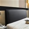 Generic Copritestiera Letto Ecopelle Elastica 360° Impermeabile, Copri Testata Universale Per Letto Matrimoniale Singolo E Piazza E Mezza, Rivestimento Antiurto Antipolvere(Black,Full:120cm(47.24inch))