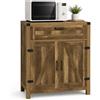 Mevsim Store Armadio a buffet, moderno mobiletto d'accento della fattoria, credenza della cucina e buffet con cassetto, ripiano regolabile, 2 porte di fienile, 76x39x83 cm