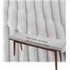 Miecoae Federa Per Panche Fodera Materasso Matrimoniale Con Cerniera Copri Cuscino Per Panca Da Interni Esterni Cucina Federe Cuscini A Misura 5cm Altezza Peluche Velluto Inverno(Beige Grigio,150x35 cm)