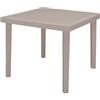 Grandsoleil S7090J Green Boheme Greenpol-Tavolo Quadrato, in Iuta, 90 x 74,5 cm, Polimerico Verde, Juta/Marrone, 90 x 74.5 cm