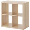 IKEA Kallax - Mensola effetto rovere tinto bianco, 77 x 39 x 77 cm, 4 ripiani
