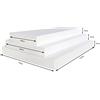 Garden Factory Gommapiuma per divani 120x80x10cm, Schiuma in Poliuretano 25 kg/m3, Cuscini per Pallet, Imbottitura per Divano, indeformabile e Durevole
