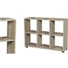 Argonauta Libreria Rettangolare divisorio Sei cubi posti Rovere 90x24x60